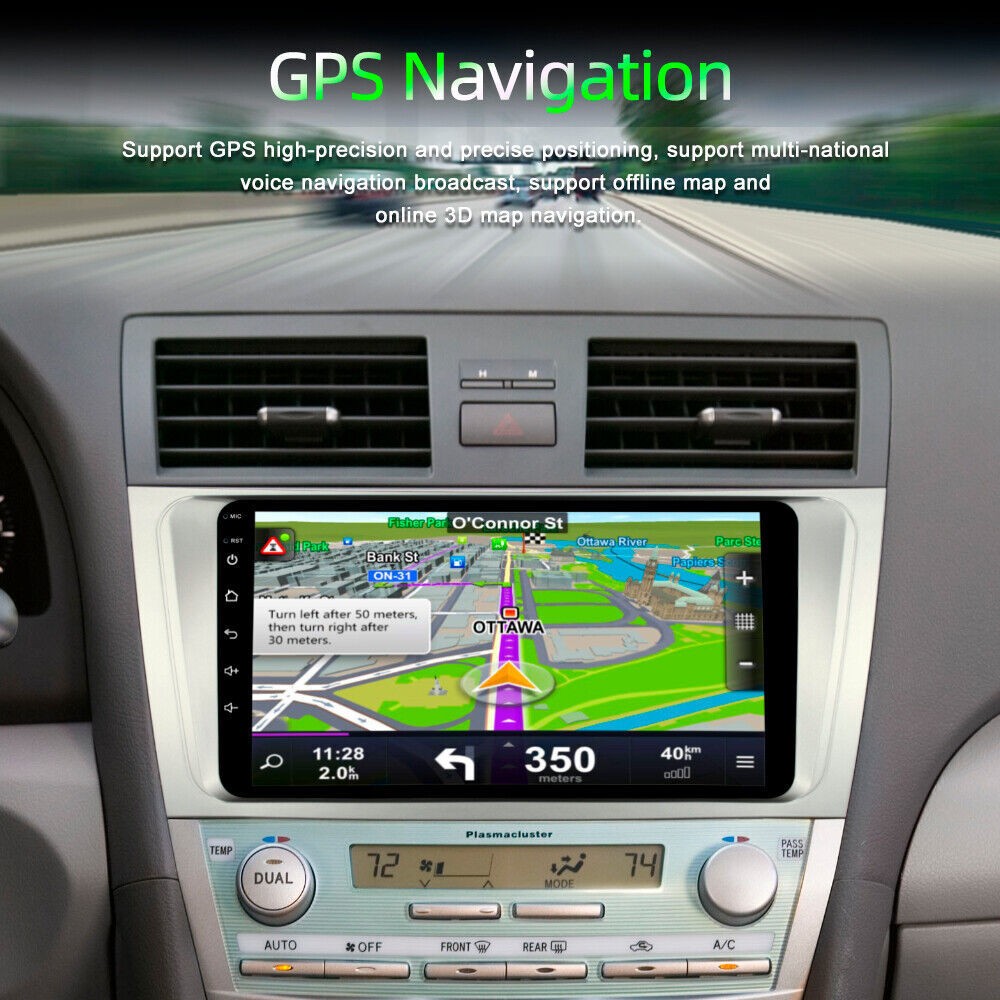 Car Radio Stereo Carplay For 2007-2011 Toyota Camry Head Unit GPS
