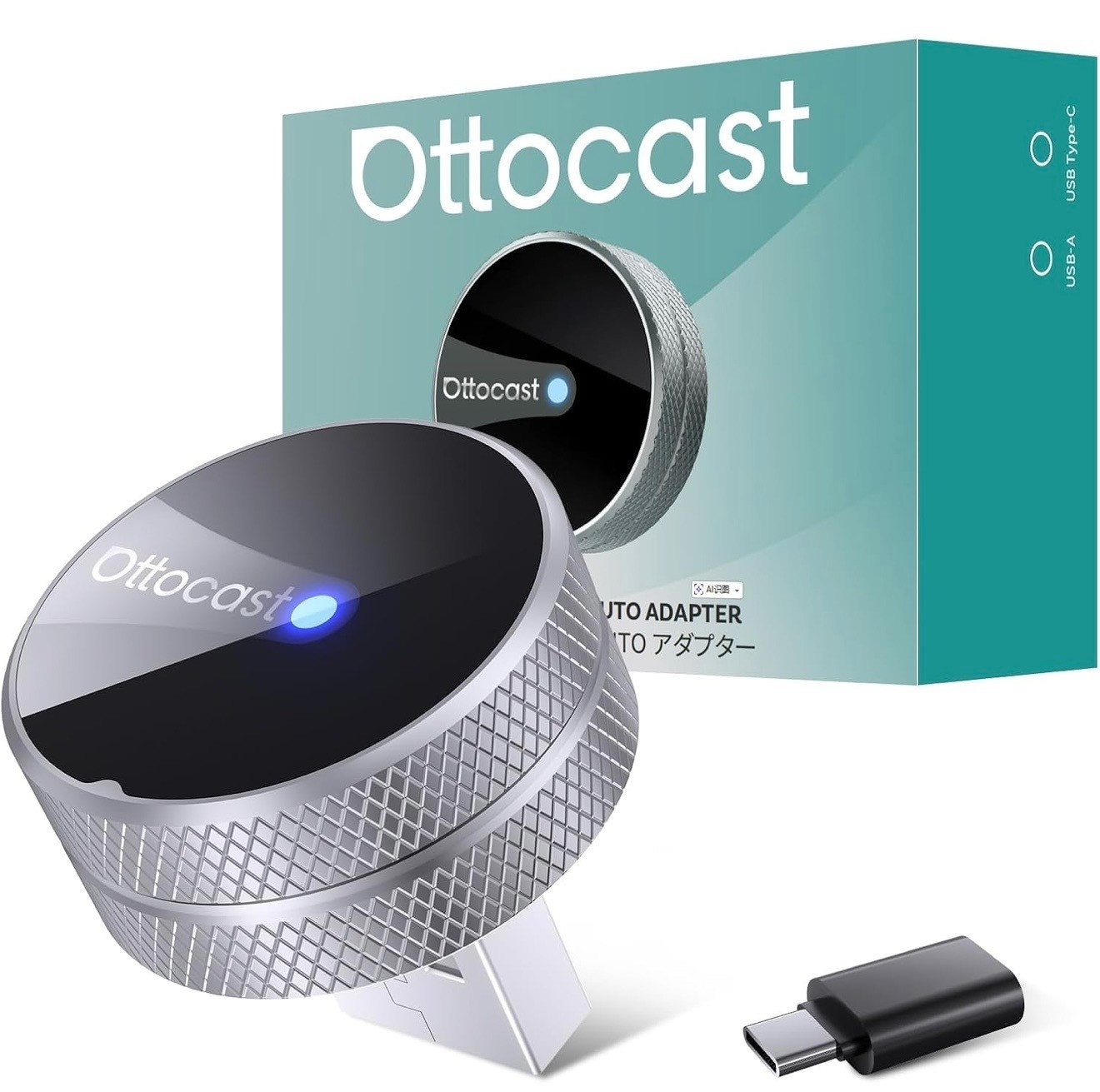OTTOCAST Mini Tube CP88 Wireless CarPlay Android Auto Adapter Fast Shipping