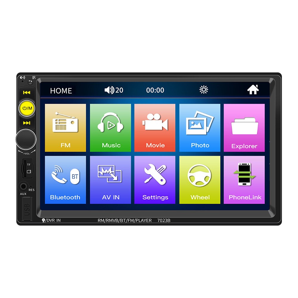 MP3 Bluetooth USB AUX Input Hands-free 7 Inch Car Radio MP5 Player