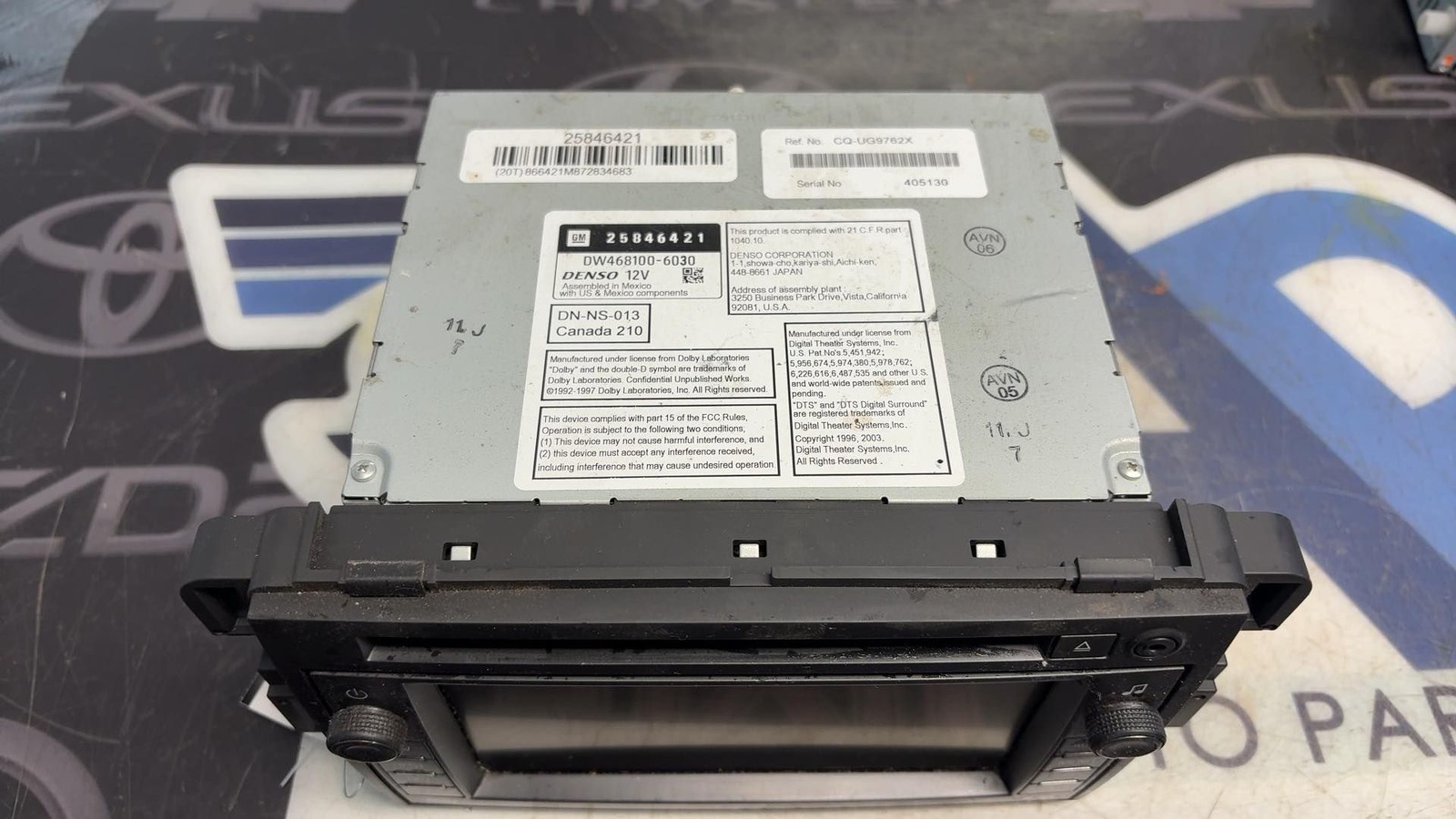 2007-08 GMC Yukon XL 1500 Audio & Visual Equip.(radio) 25846421 opt Uvb