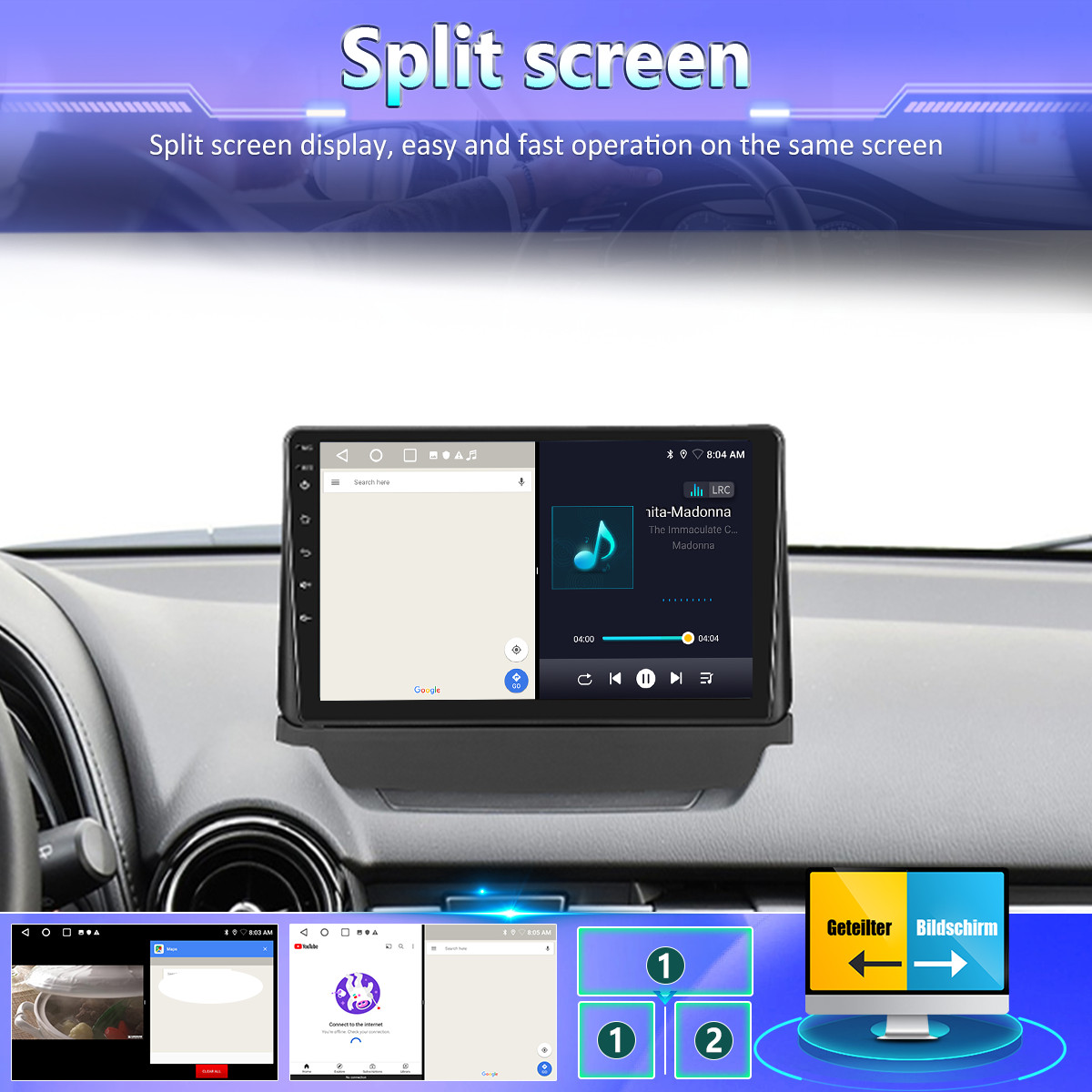 9”Android Apple CarPlay Auto 64G Head Unit Car radio For Mazda 2/CX-3 2016-2021