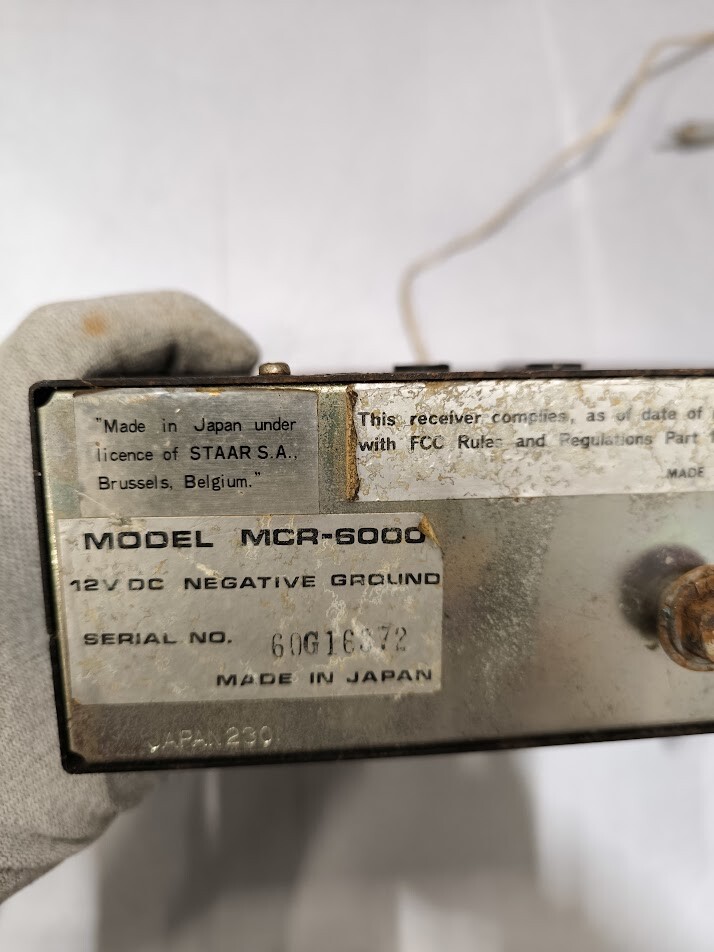 MCR-6000 Car Stereo – For Parts, Not Working, Vintage, Japan