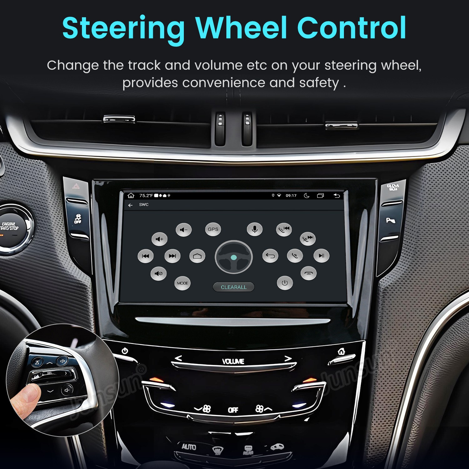 For Cadillac XTS 2013-2018 Carplay 8″4+64G Android Car Stereo Radio GPS Navi SWC