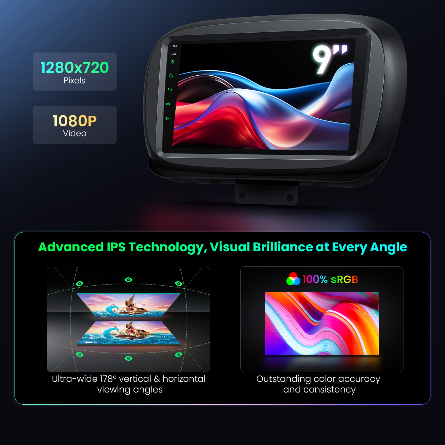 9″ Android 14 Octa Core 4+64GB CarPlay GPS Stereo Radio For Fiat 500X 2015-2020