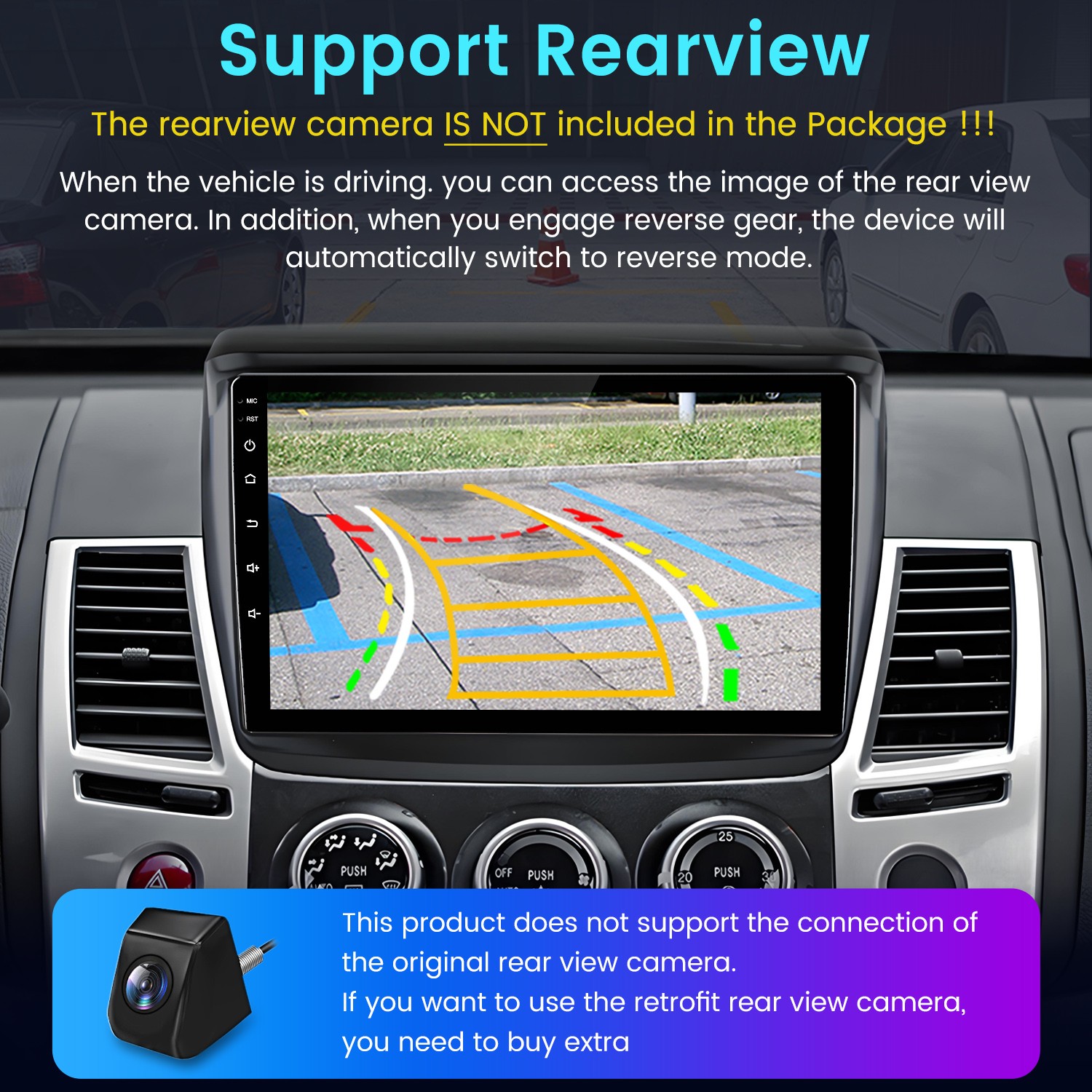 9″For Mitsubishi Pajero Sport 2 L200 Triton 8Core 6+128G Android14 Carplay Radio