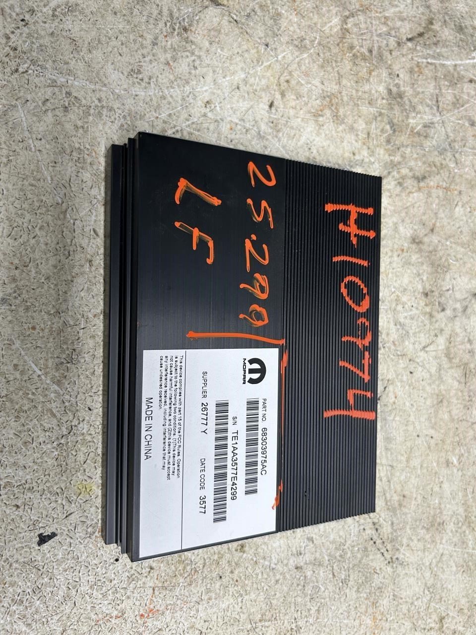 2018 DODGE CHARGER OEM Amplifier Part Number 68303975AC