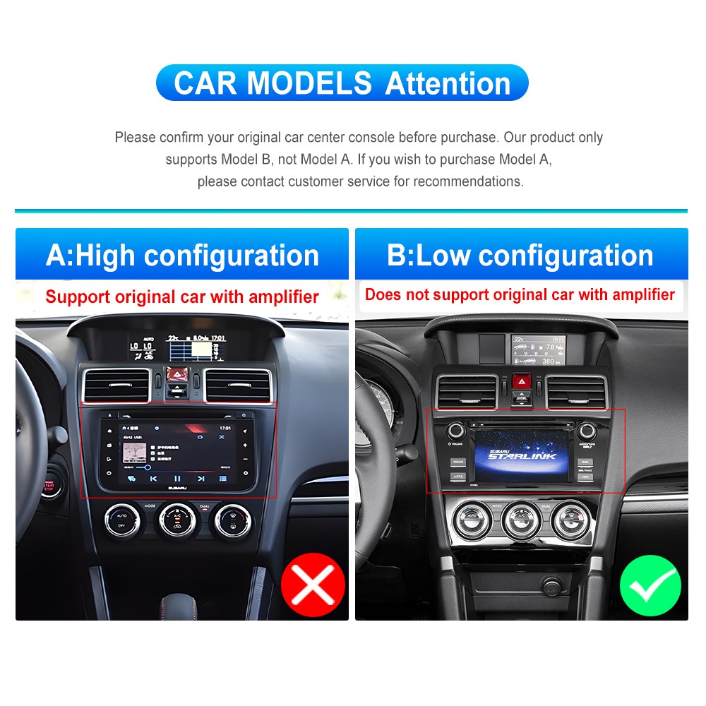 4+64GB 9” For Subaru Forester XV WRX 2015-18 Carplay Car Stereo Wifi Radio GPS
