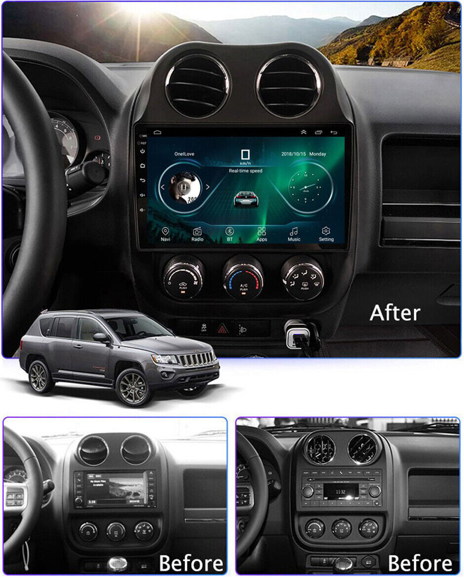 For Jeep Compass Patriot 2010-2016 Car Stereo Radio GPS Radio Carplay Android 12