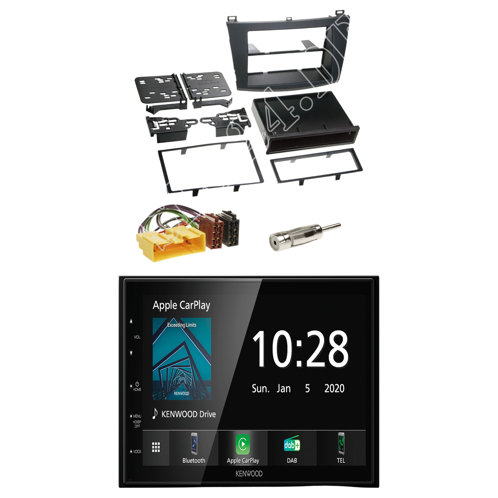 Kenwood DMX5020DABS Radio DAB Bluetooth With Fitting Kit For Mazda 3 Type BL 2009 Onwards