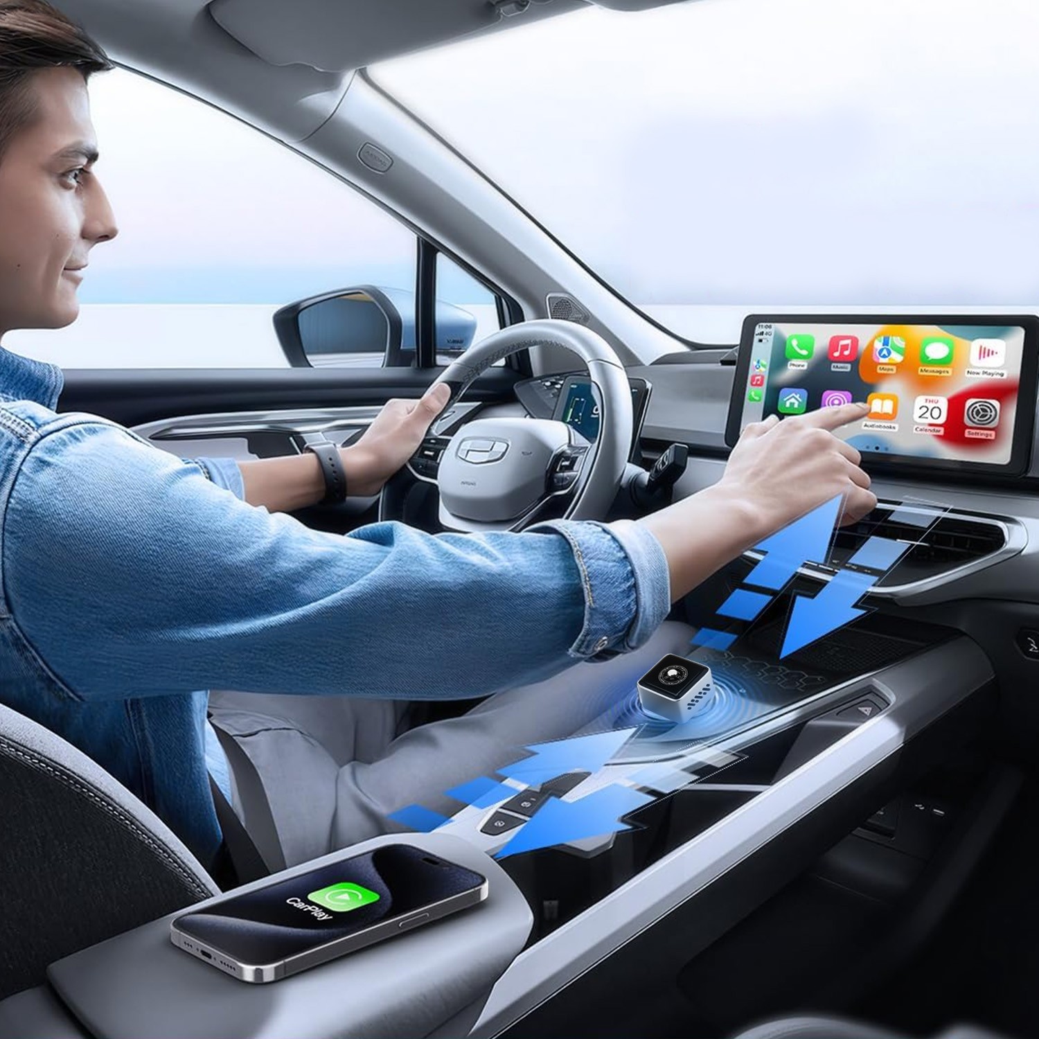 USB Wireless CarPlay & Android Auto Adapter – Fast & Stable,Dual-Band WiFi,BT5.2