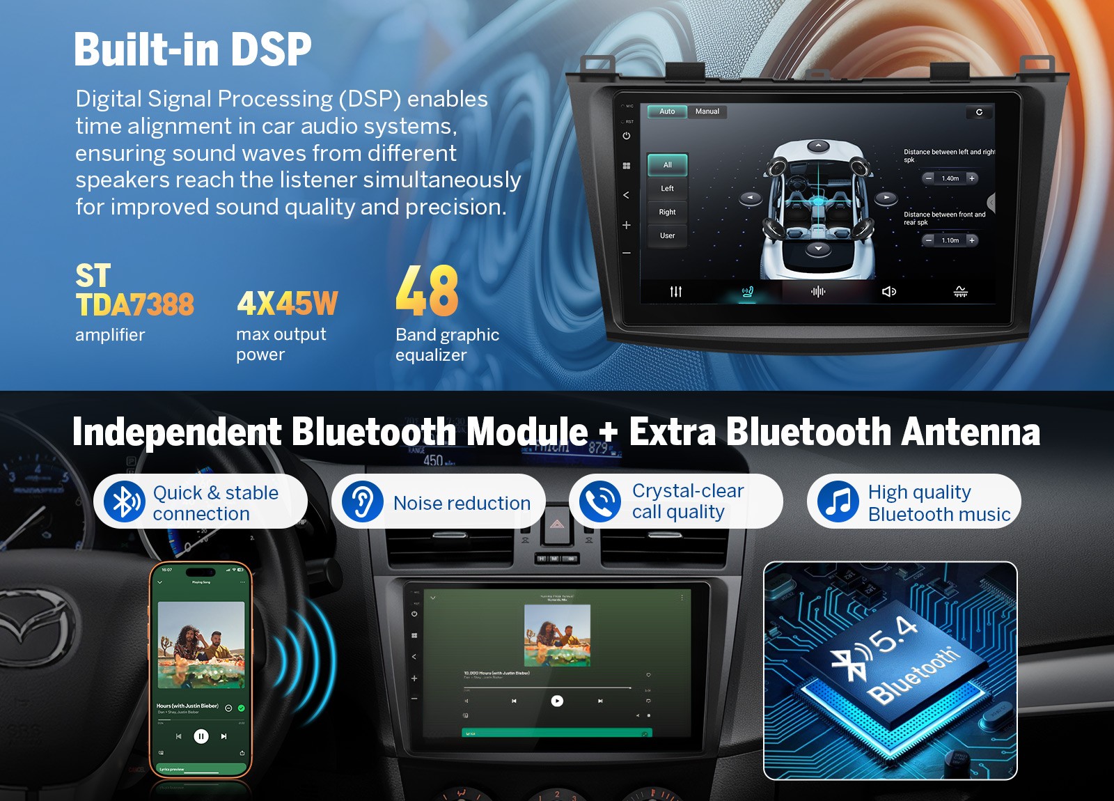 CAM+OBD+DVR+For Mazda 3 10-13 Q63SE Android 10 9″ IPS Car Stereo GPS Radio DAB+