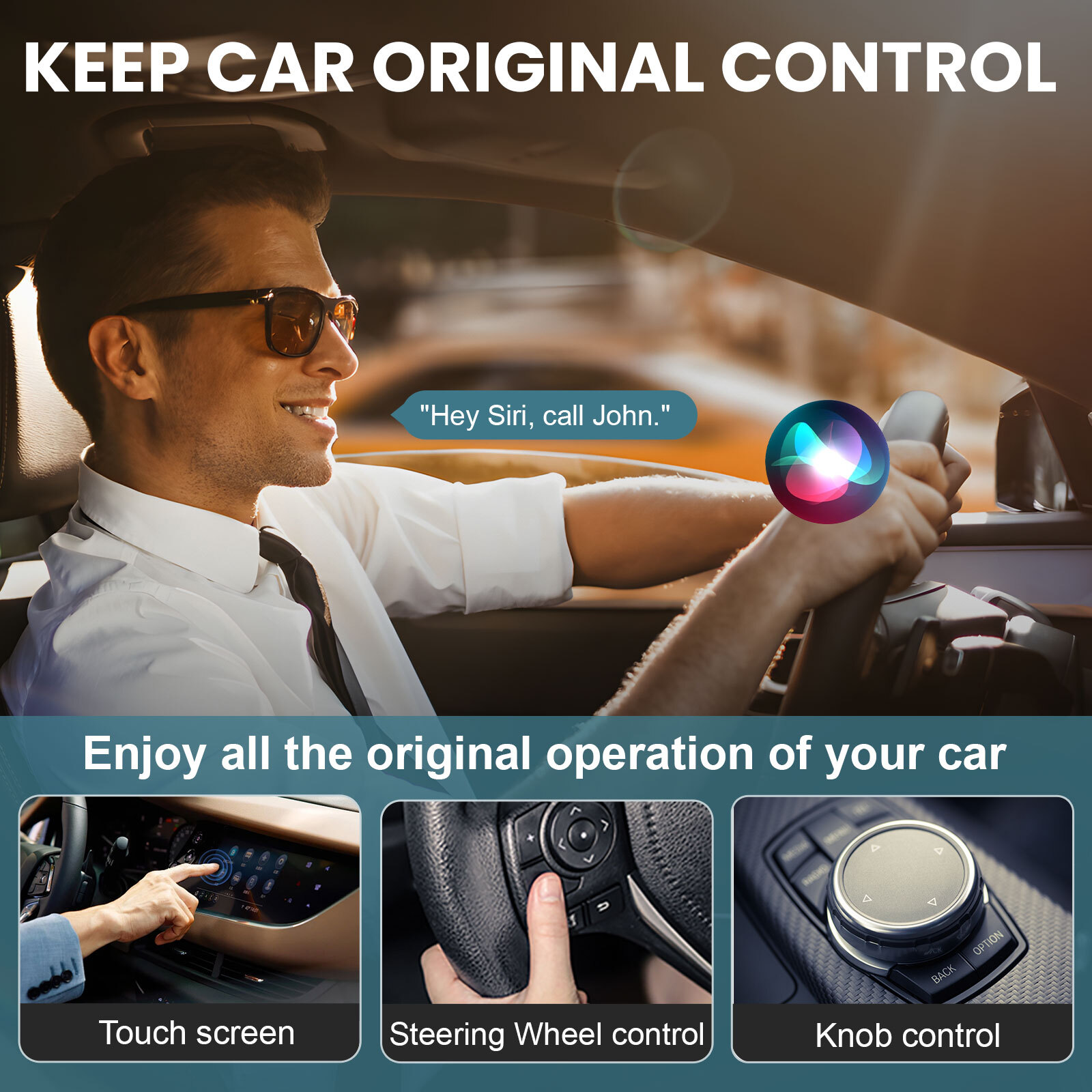 2 in 1 Wireless Carplay Adapter, Wireless Carplay and Android Auto Adapter 5.0