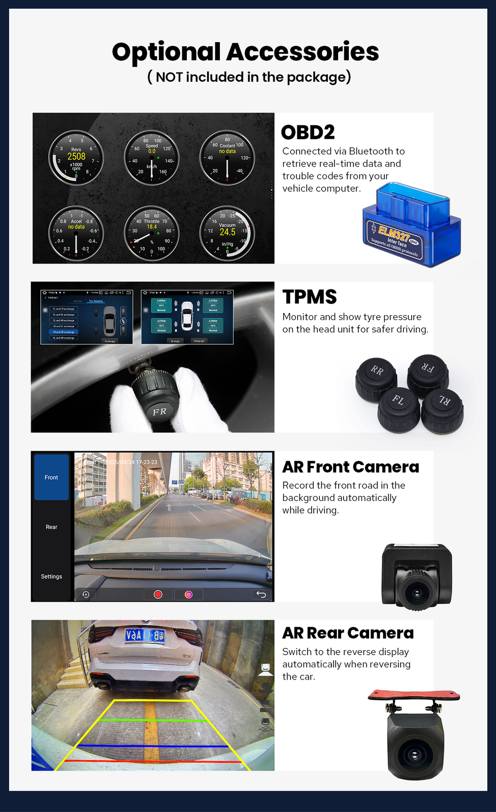 8 inch Single Din Touchscreen Apple Carplay Radio with Volume Knob DSP FM WiFi