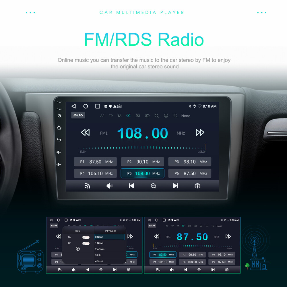 For Mazda 6 2003-2008 Android 13.0 Car Radio Stereo Player GPS Navi WiFi CarPlay