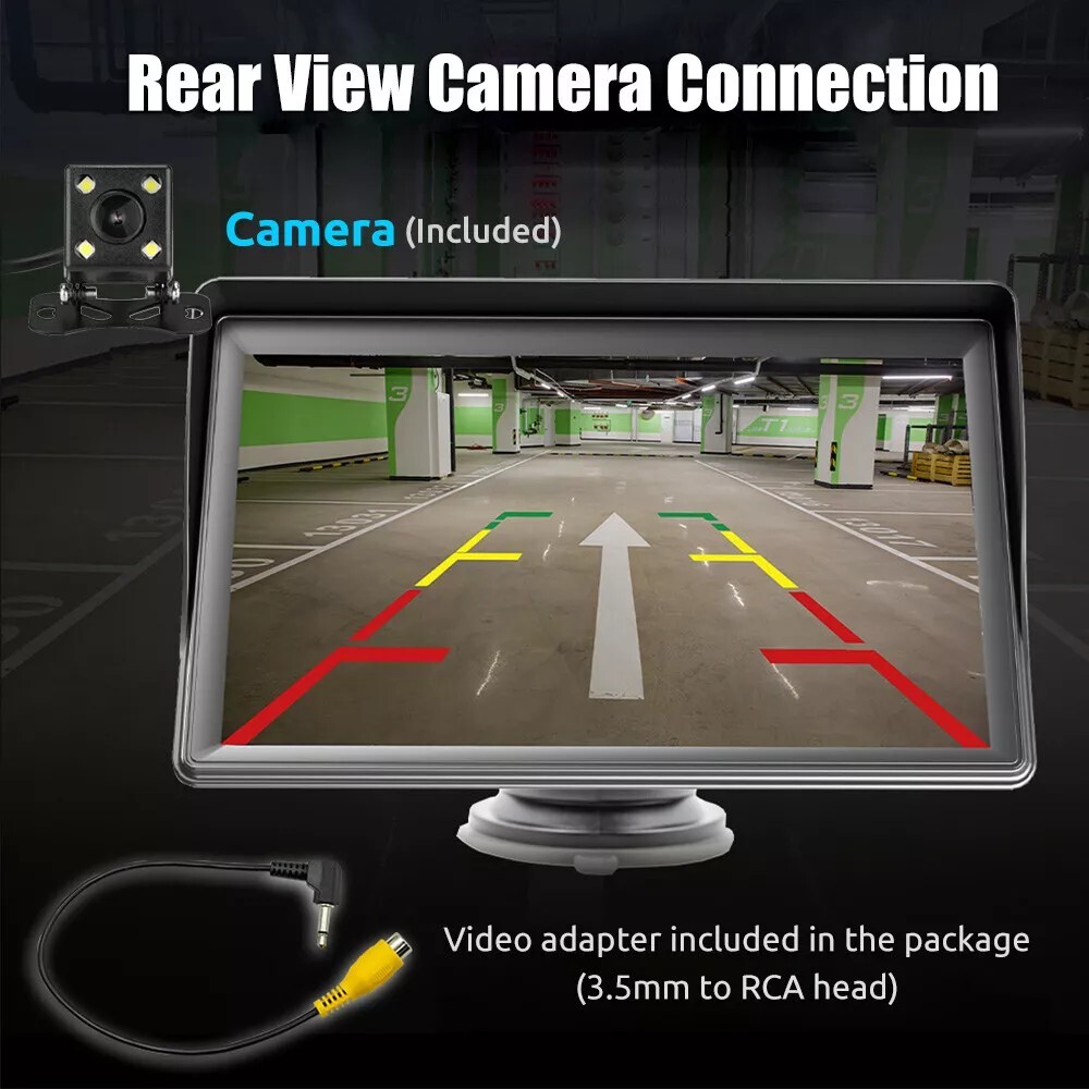 7″ Portable Wireless Car Stereo With Carplay Android Auto Play FM & Backup Cam