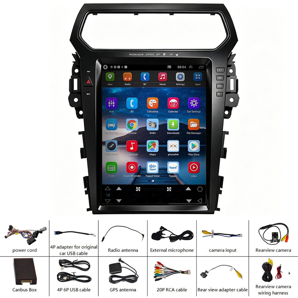 4+64G For 2011-2019 Ford Explorer Android 15 Carplay 8 Core Car Stereo Radio GPS