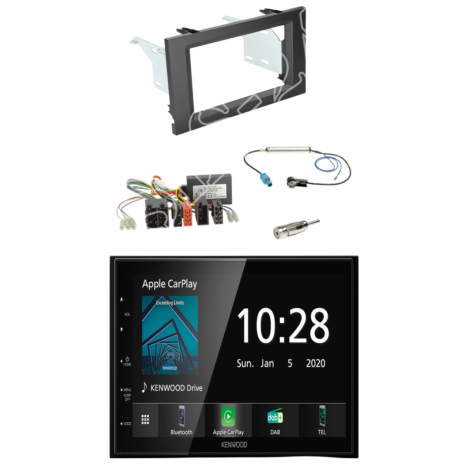 Kenwood DMX5020DABS Radio DAB Bluetooth with installation kit for Mercedes Actros
