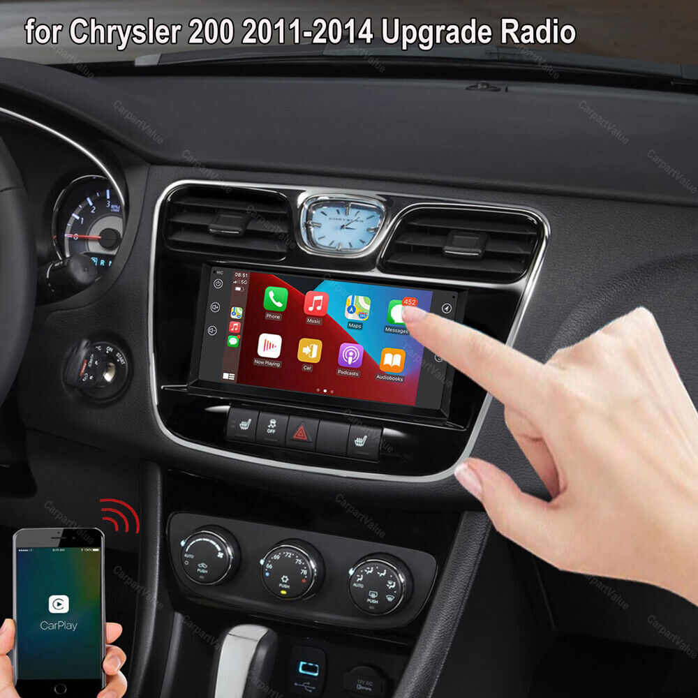 For 2011-2014 Chrysler 200 Apple CarPlay Android 13 Car Stereo Radio GPS SWC 32G