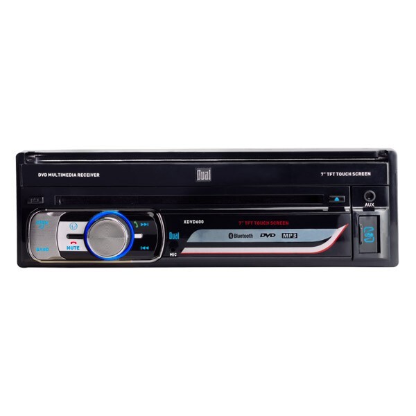 Dual XDVD600 7″ Flip-Up Single DIN CD/DVD Bluetooth AM/FM Radio Car Stereo