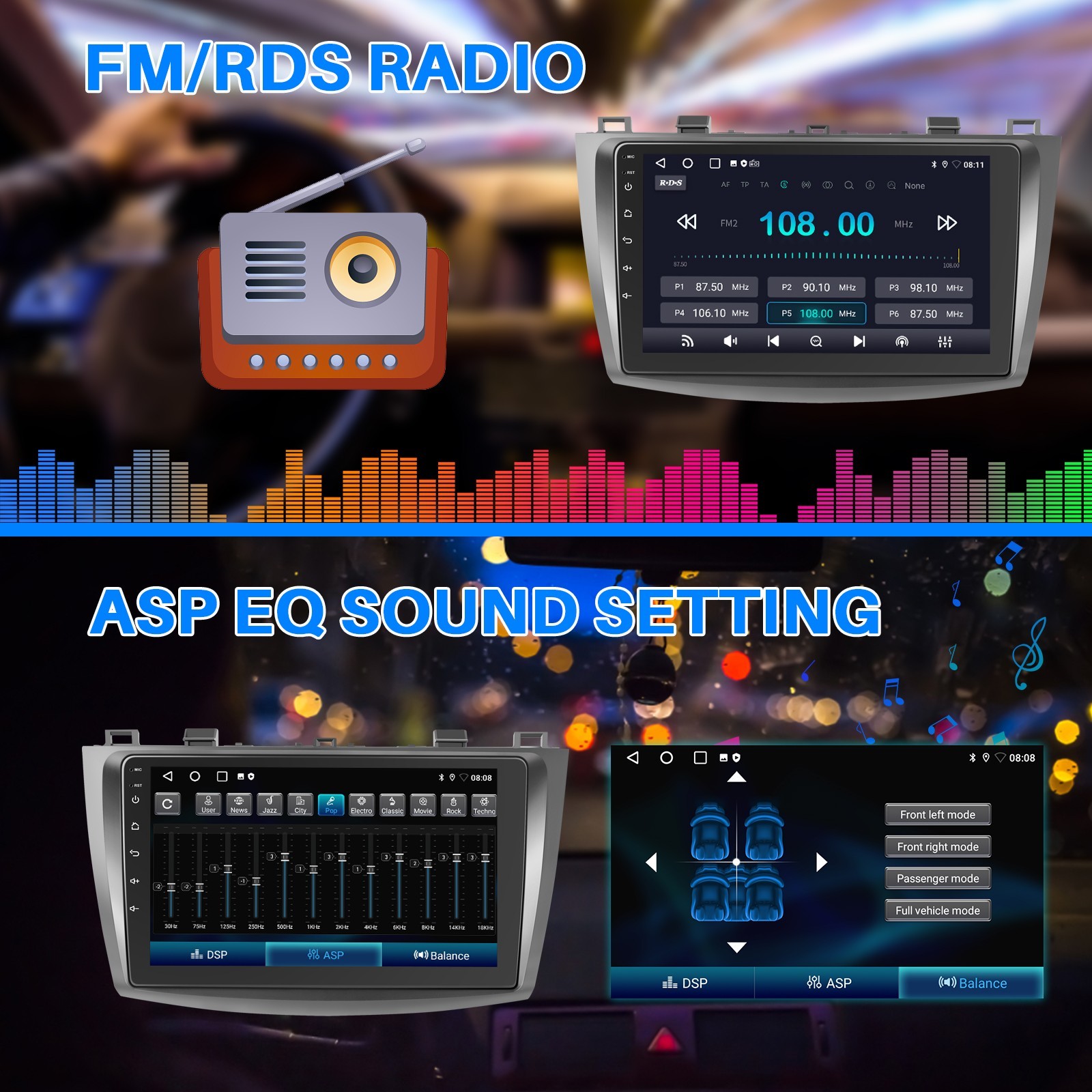2+32GB For Mazda 3 2010-2013 Android 15 Car Stereo Radio GPS Navi CarPlay BT FM