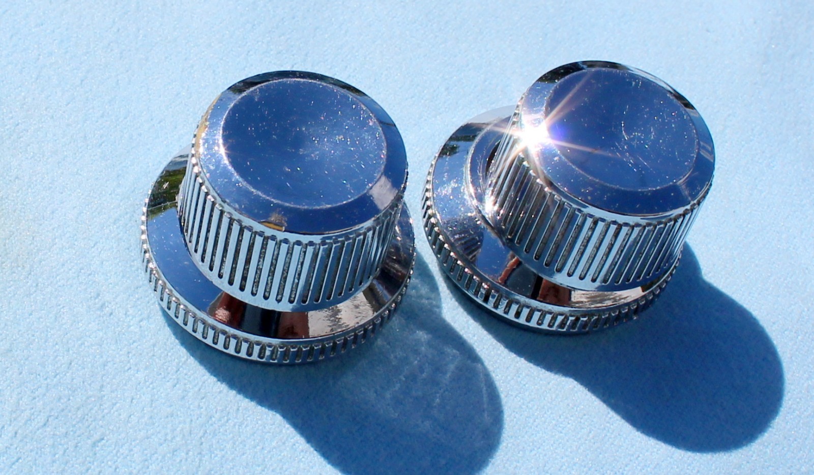 1976 1977 1978 1979 OEM MOPAR CHRYSLER DODGE PLYMOUTH CHROME RADIO KNOBS 3501490