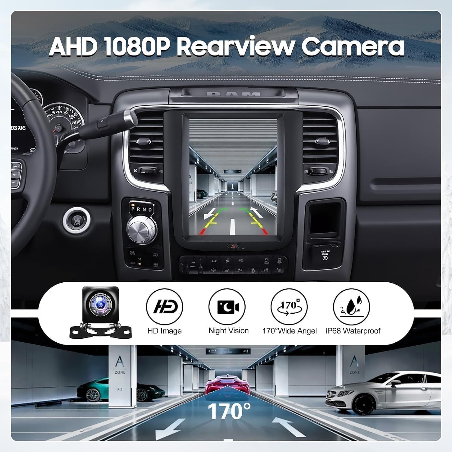 10.4″ Car Radio Upgrade Dash Kit for 13-18 Dodge Ram Android 13 8Core 4+64GB