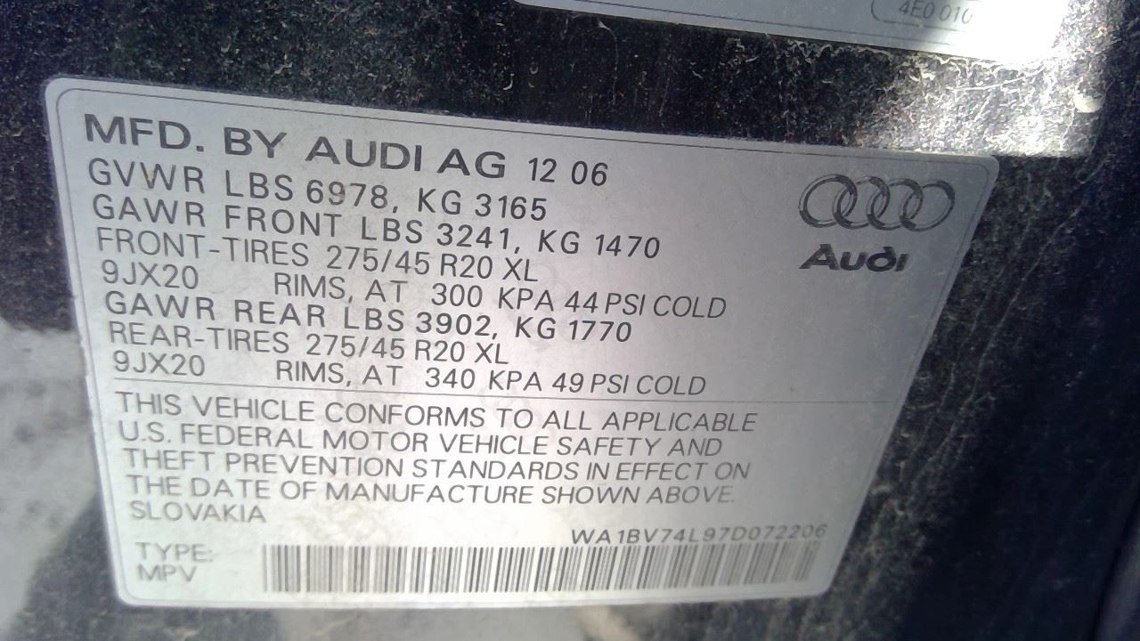 Audio Equipment Radio Control Panel Console Mounted Fits 07-11 AUDI Q7 9620285