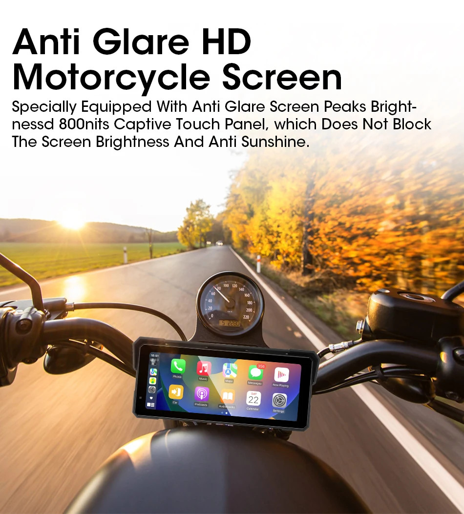 5/6.86/7/8.1 inch Digital Motorcycle Dashboard Motorcycles Carplay GPS
