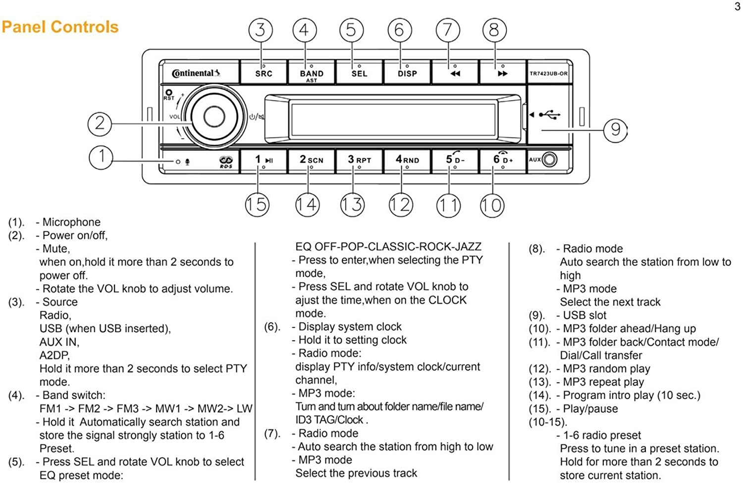 VDO CONTINENTAL TR7412UB-OR BLUETOOTH – RADIO BMW PORSCHE MERCEDES