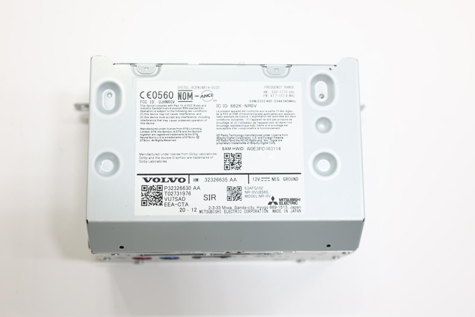 2018 – 2021 VOLVO XC60 RADIO RECEIVER GPS NAVIGATION CONTROL MODULE OEM 32326630