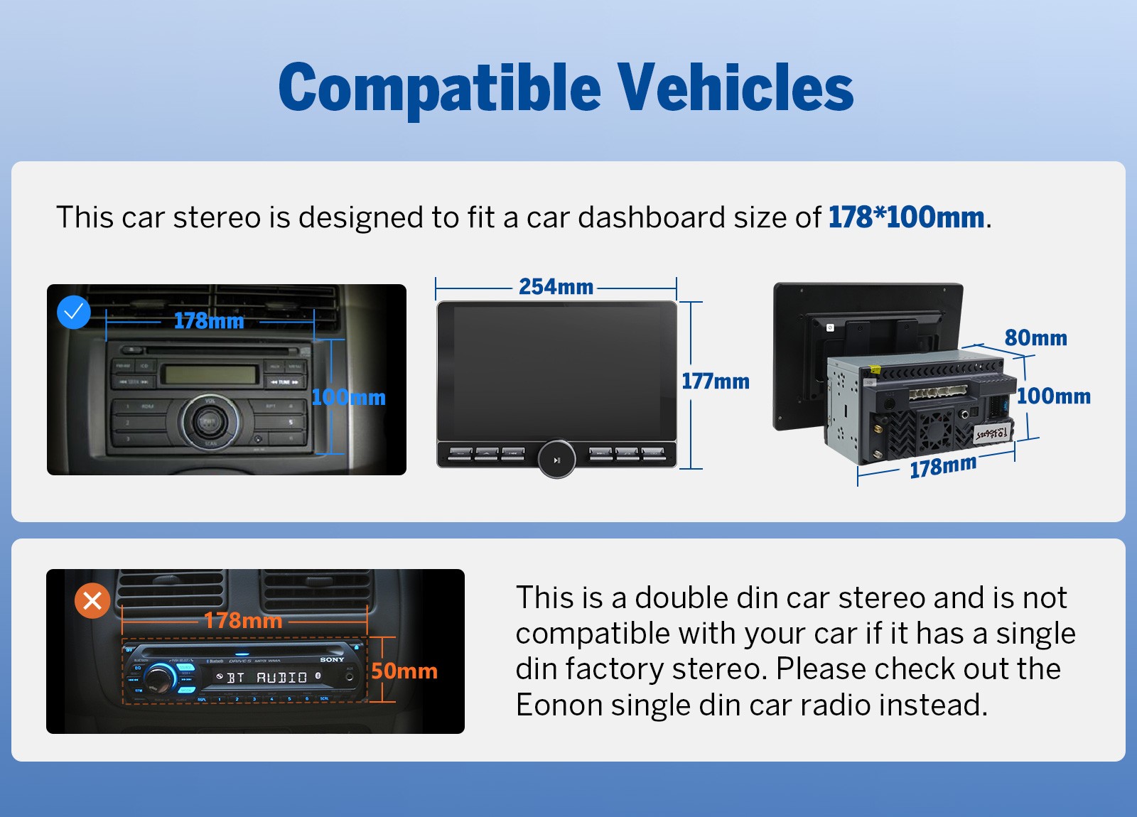 Double DIN Android Car Stereo 10.1″ QLED 8+128 CarPlay GPS DSP Multimedia System