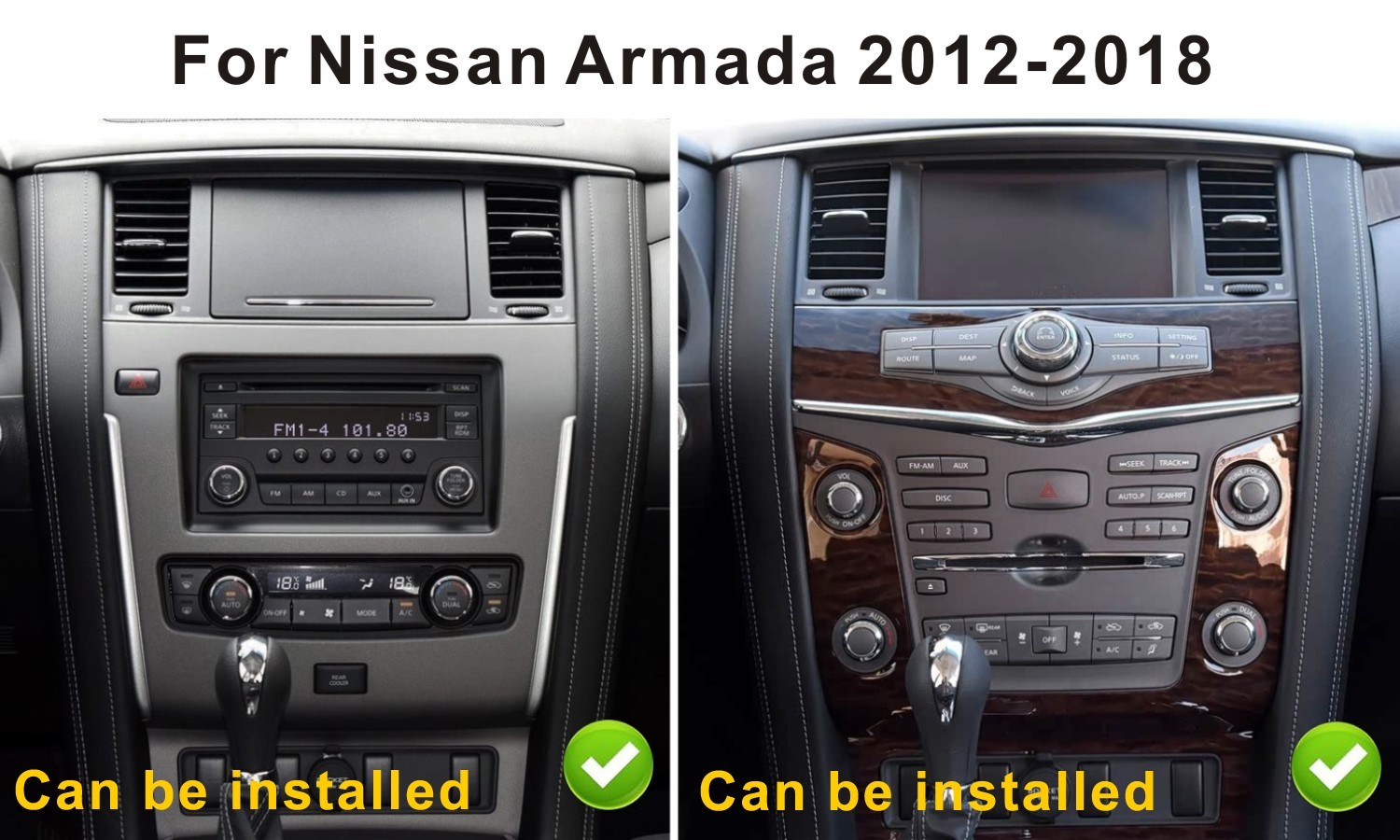 12.3″For Nissan Armada 2012-2018 GPS Carplay tesla Screen Radio Armada Android