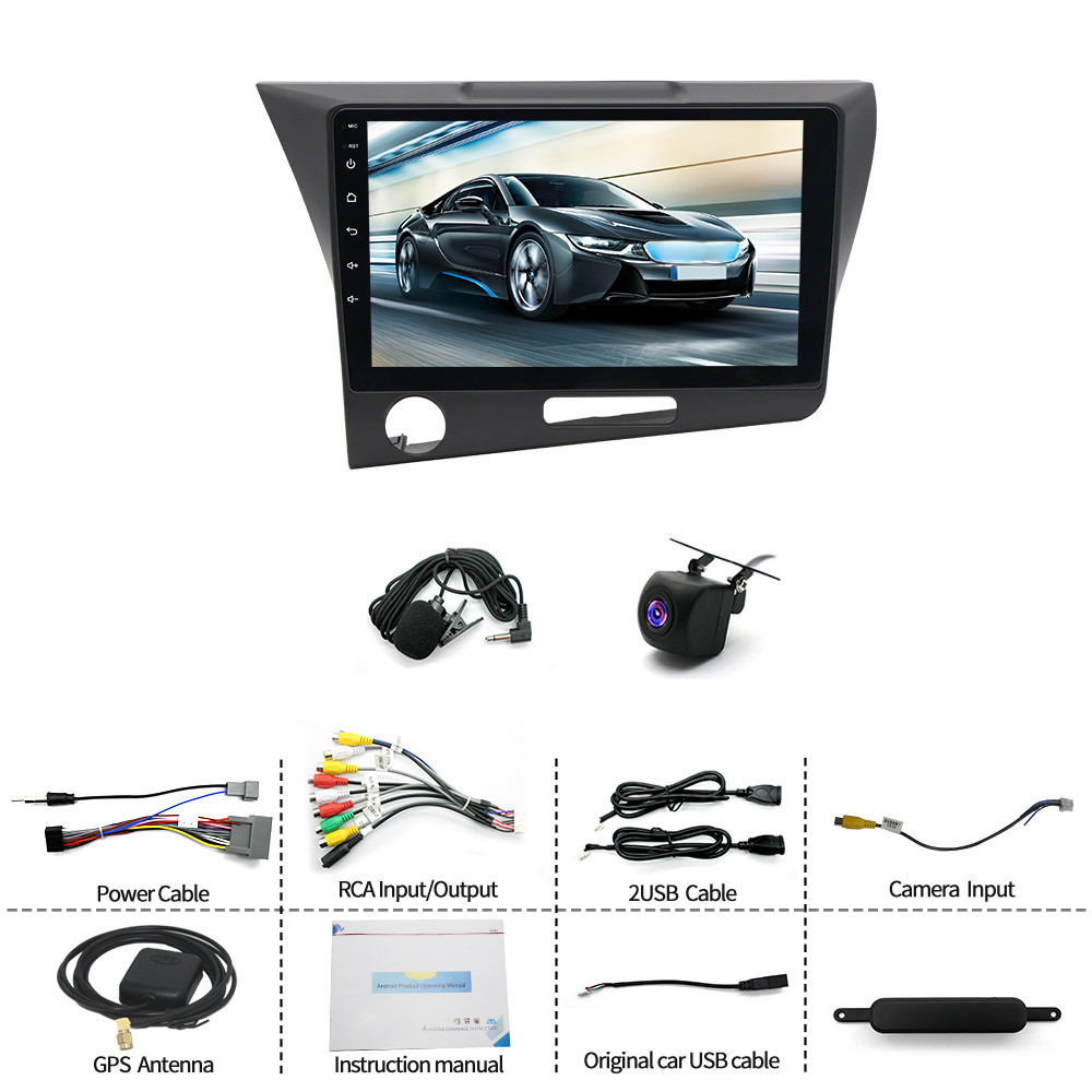 Carplay Android Auto Car Head Unit 9inch Screen 2+64G For Honda CRZ CR-Z 10-16