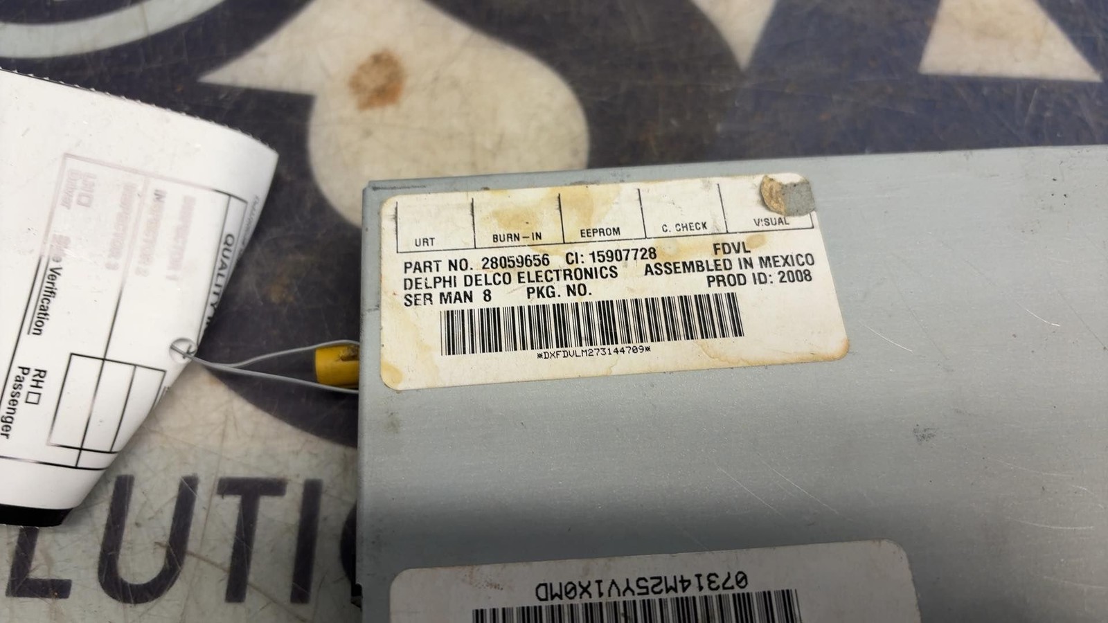 2007-14 GMC Yukon XL 1500 Audio & Visual Equip. 15907728 Sat Rcver opt U2k