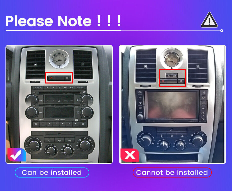 For 2004-2007 Chrysler 300C Android 13.0 CarPlay Car Stereo Radio GPS Navi WiFi