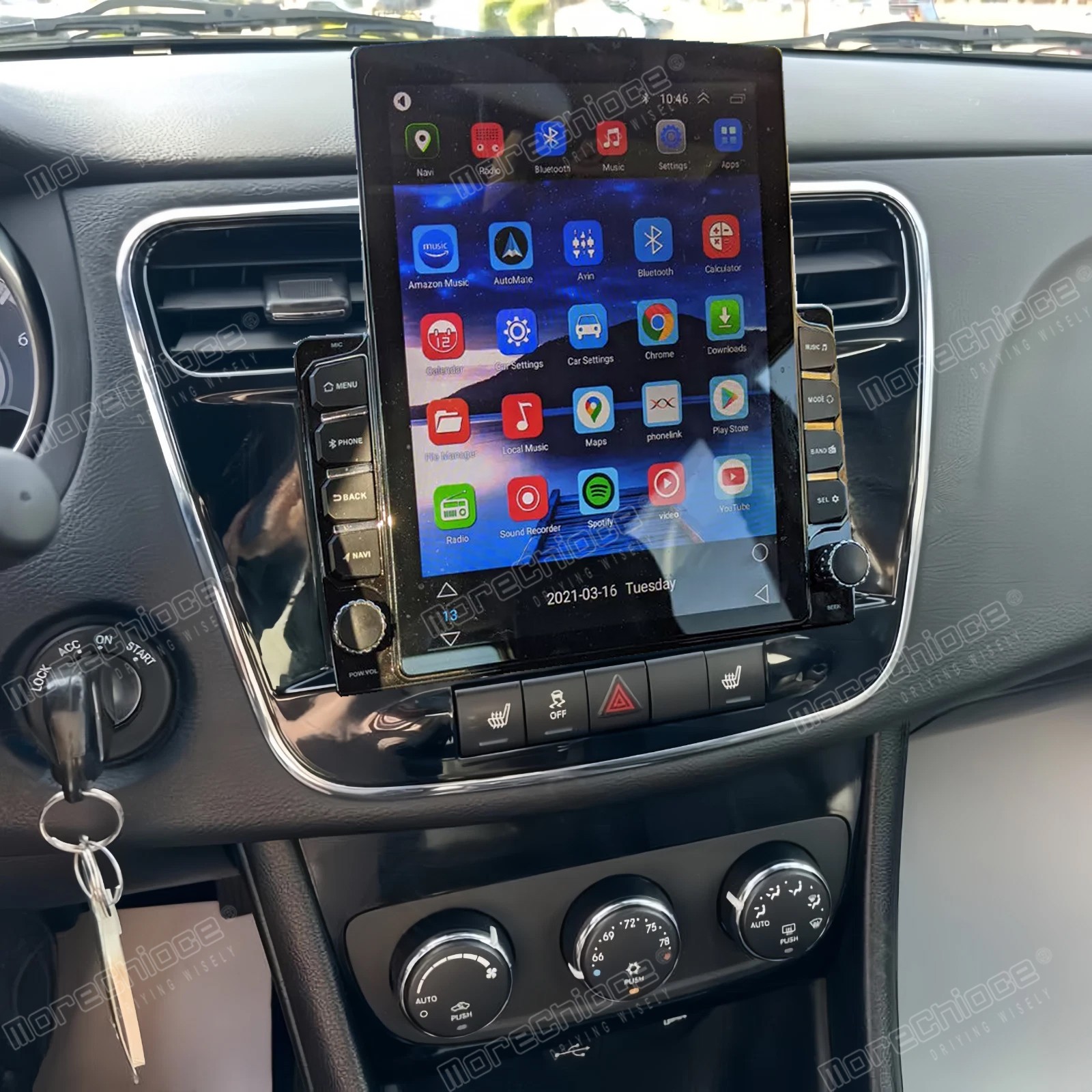 2+32G For 2011-2014 Chrysler 200 9.7″ Stereo CarPlay Android 15 Radio GPS Navi