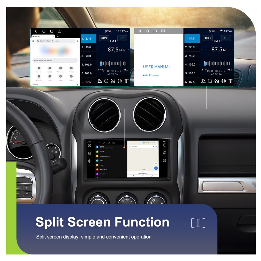 4+64GB For Dodge RAM 1500 2500 2009-2012 Carplay Android 15 Car Radio GPS Stereo