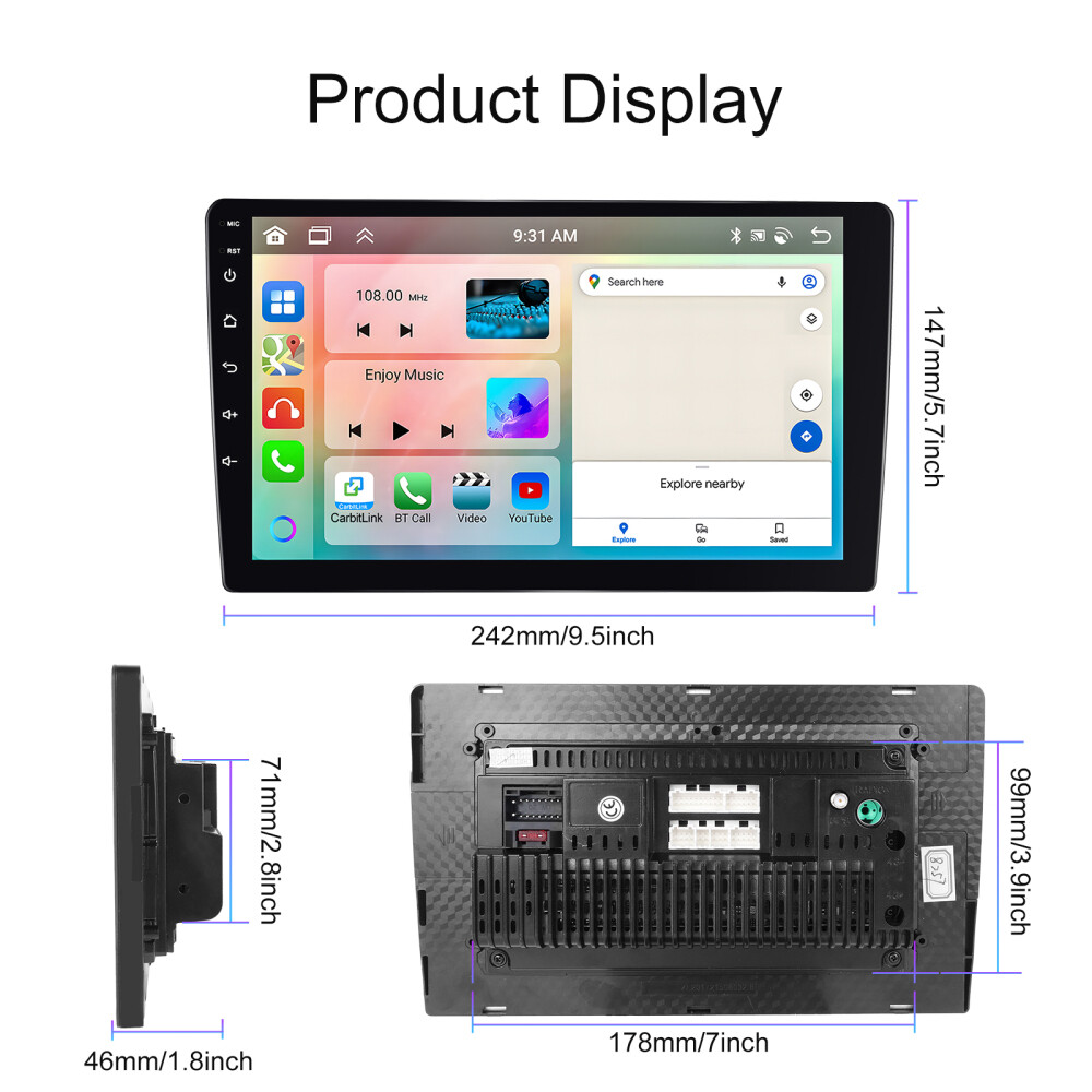 For Toyota RAV4 2013-2018 Android 15 Car GPS Radio Stereo Carplay Navi SWC 4+64G