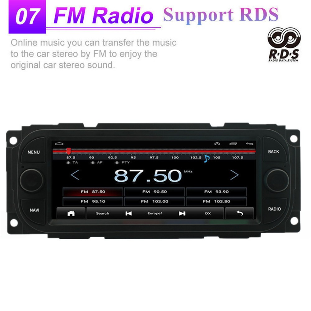 Touch Screen Car Stereo Radio BT FM/RDS Fit For Dodge Dakota Durango 2001-2003