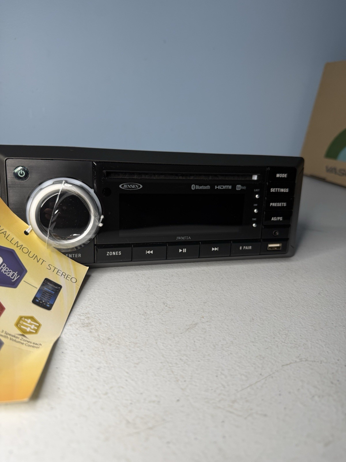 Jensen JWM72A DVD|USB|AUX|HDMI| RV Wallmount Stereo with App Control & Bluetooth