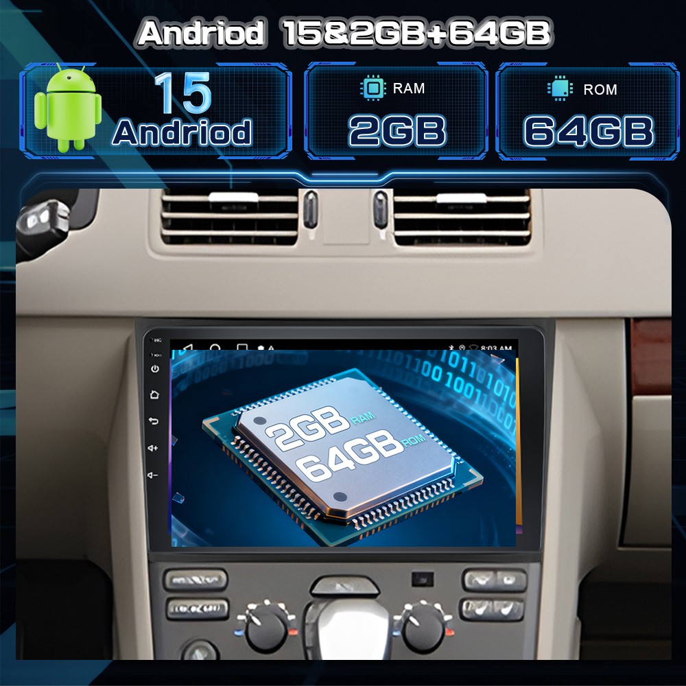 For Volvo XC90 2002-2014 Android 15 Wireless Carplay Car Radio Navi Stereo + Cam