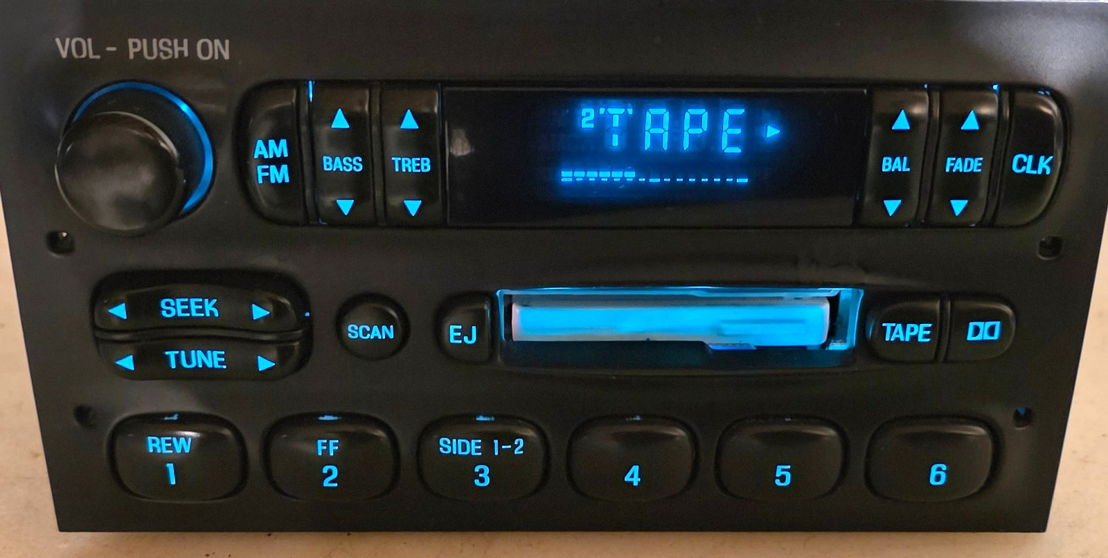 1997 only F-150 Cassette Radio BLUE lites STANDARD Sound