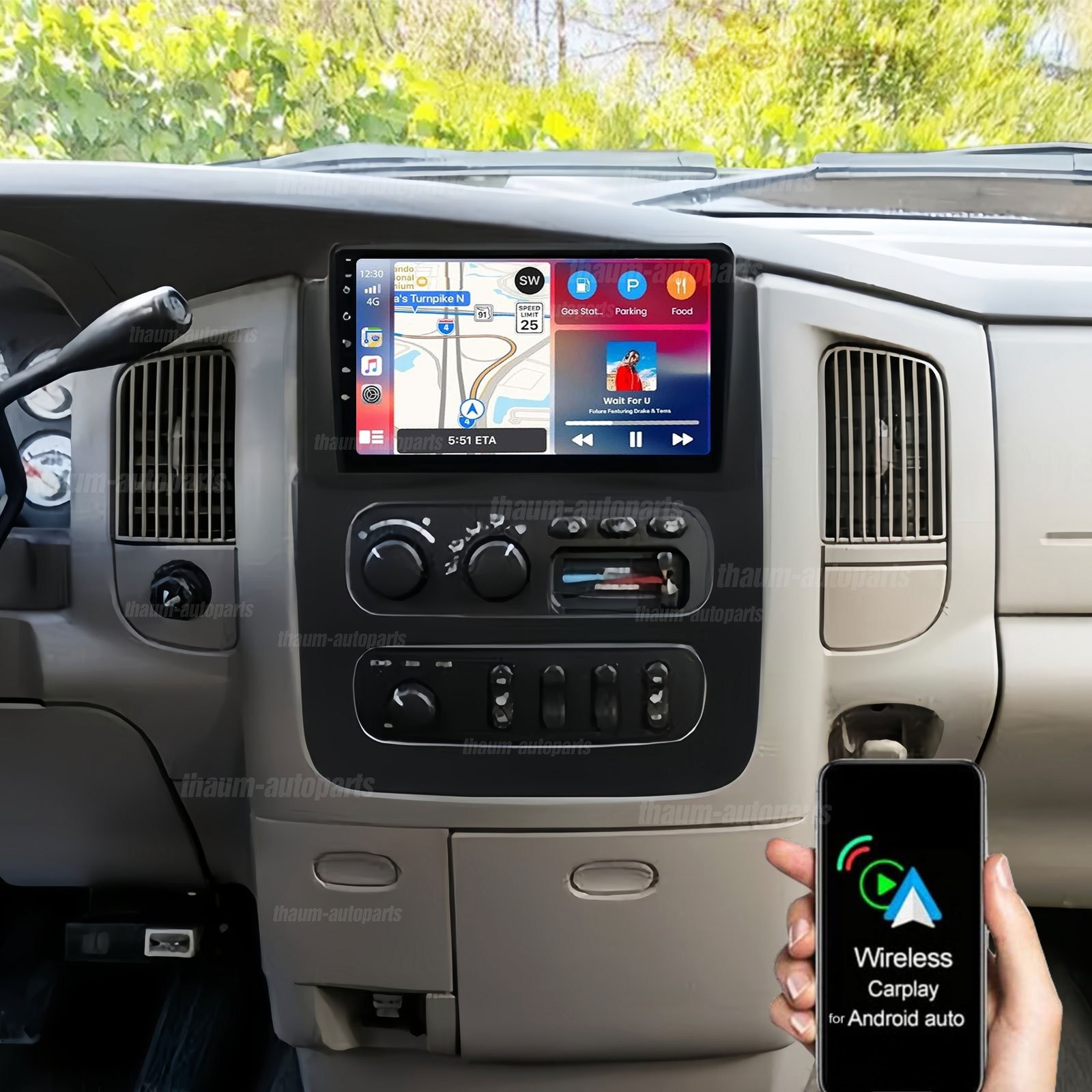 32G Android Carplay For Dodge RAM 1500 2500 3500 2003 2004 2005 Radio GPS Player