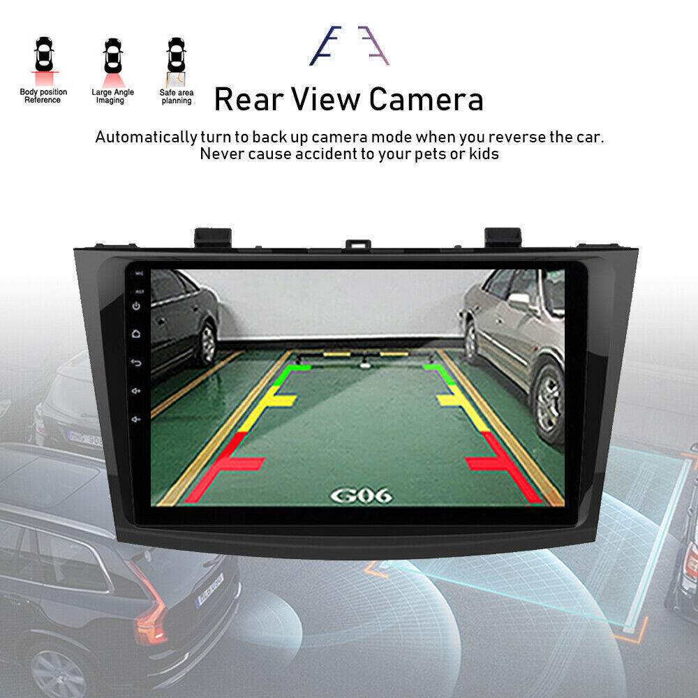 Radio Dash Kit Android 12 GPS WIFI 2G+32G For Mazda 3 2010-2013 Apple Carplay
