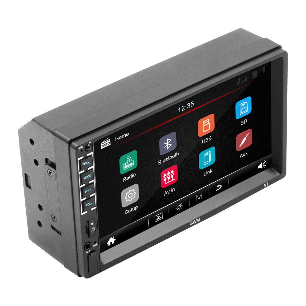 Touch Screen 7 inch Car Multimedia Radio BT MP5 USB TF AUX Player Mirror Link