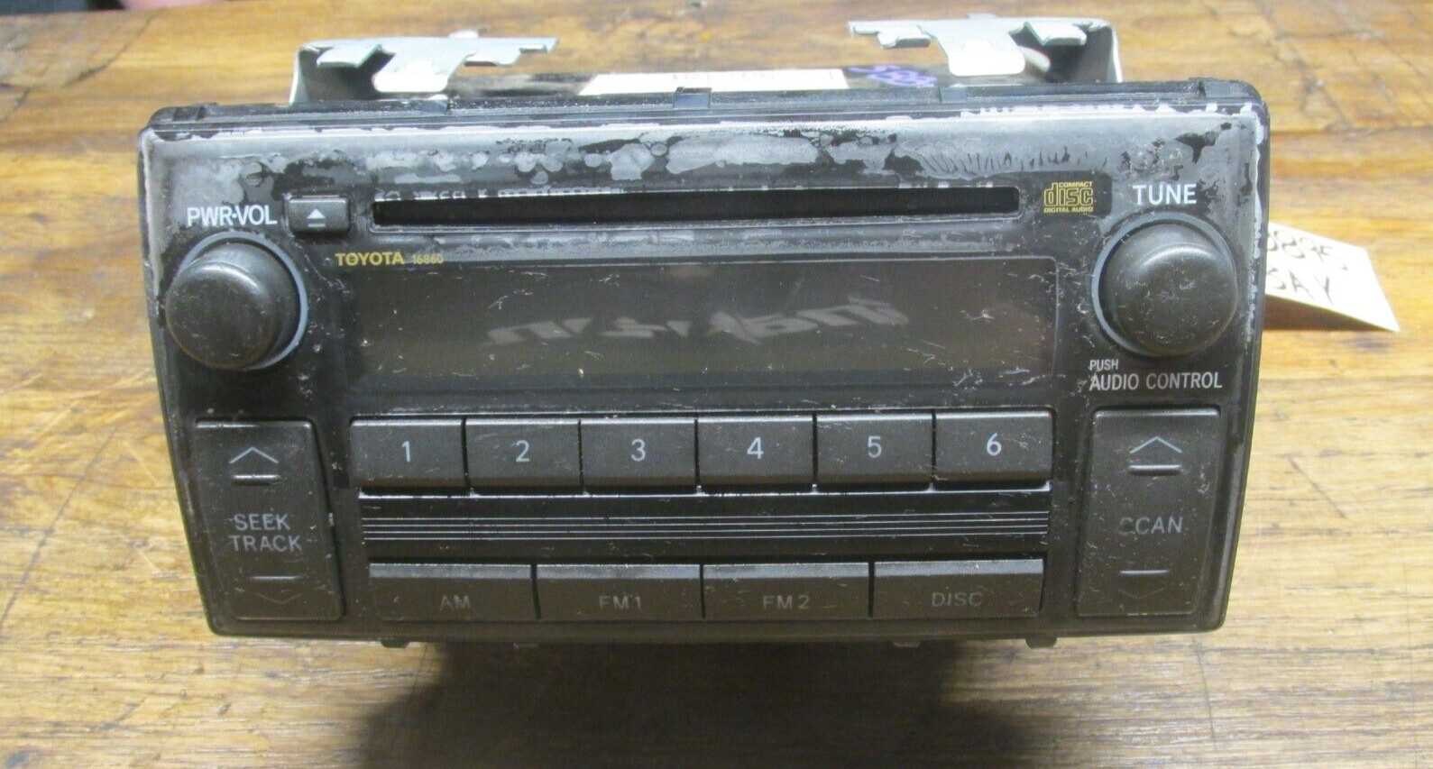05-06 TOYOTA CAMRY RADIO AM-FM STEREO CD PLAYER RECEIVER W/O NAVIGATION ID 16860