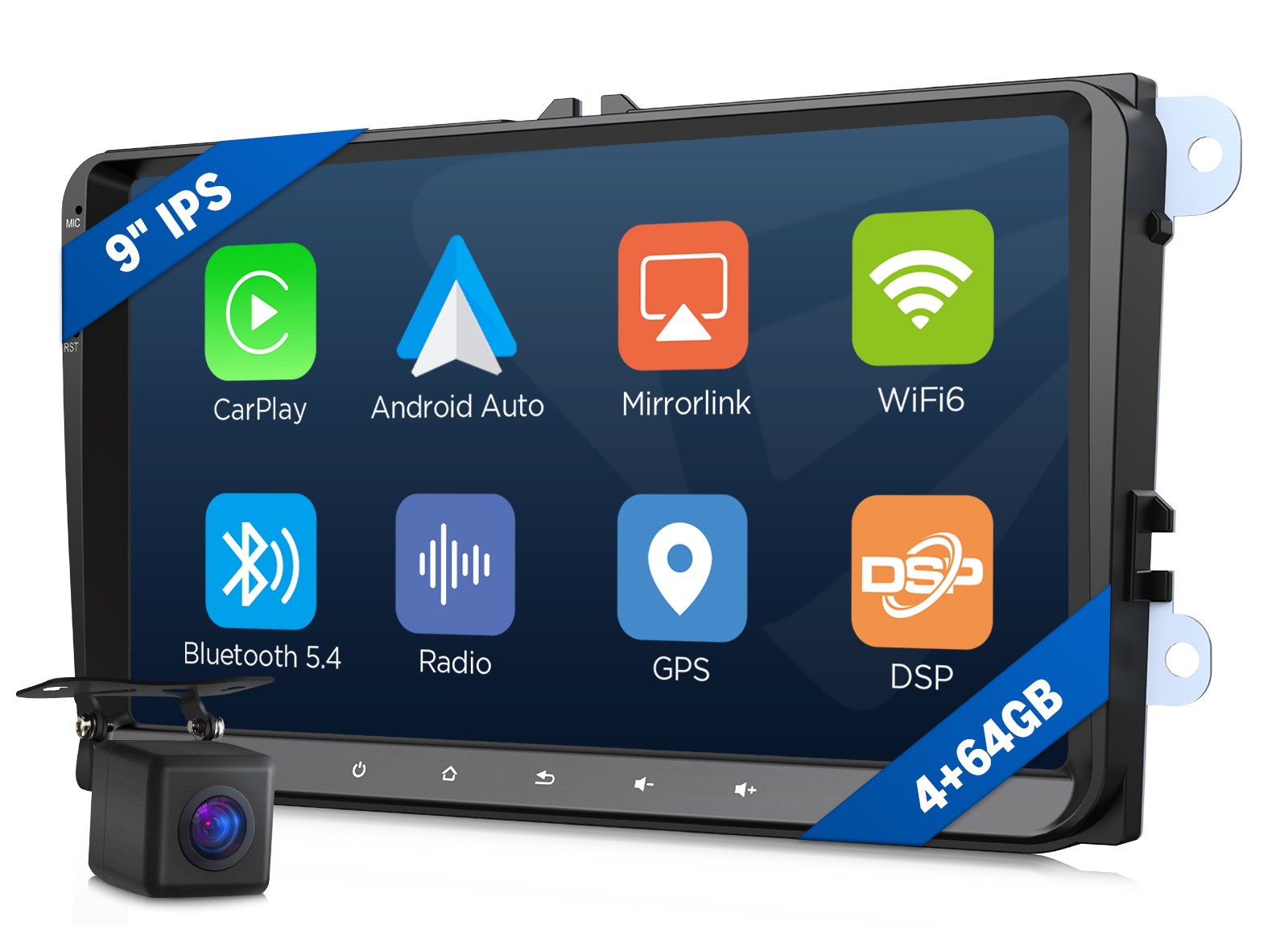 Eonon VWX7A 9″ Android 14 4+64 for RCD310 RCD510 RNS510 Car Radio Stereo CarPlay