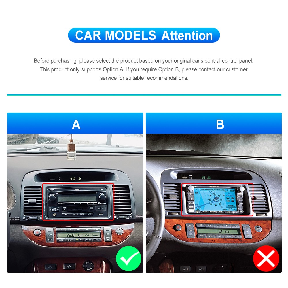 4G+64GB Stereo For Toyota Camry 2000-2006 Android 15 CarPlay Car Radio + Camera