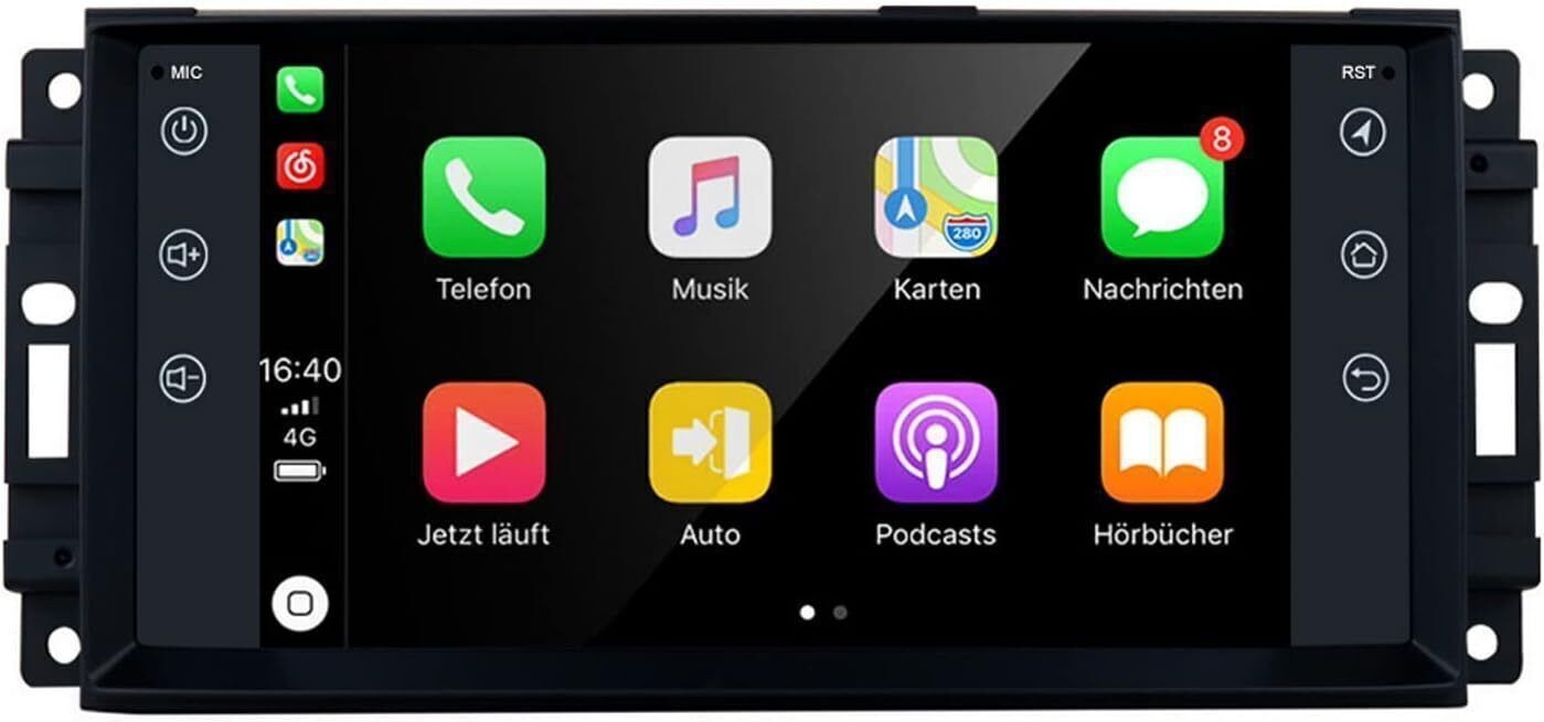 For 2011-2014 Chrysler 200 Wireless CarPlay Android Auto Car Radio Stereo w/Cam