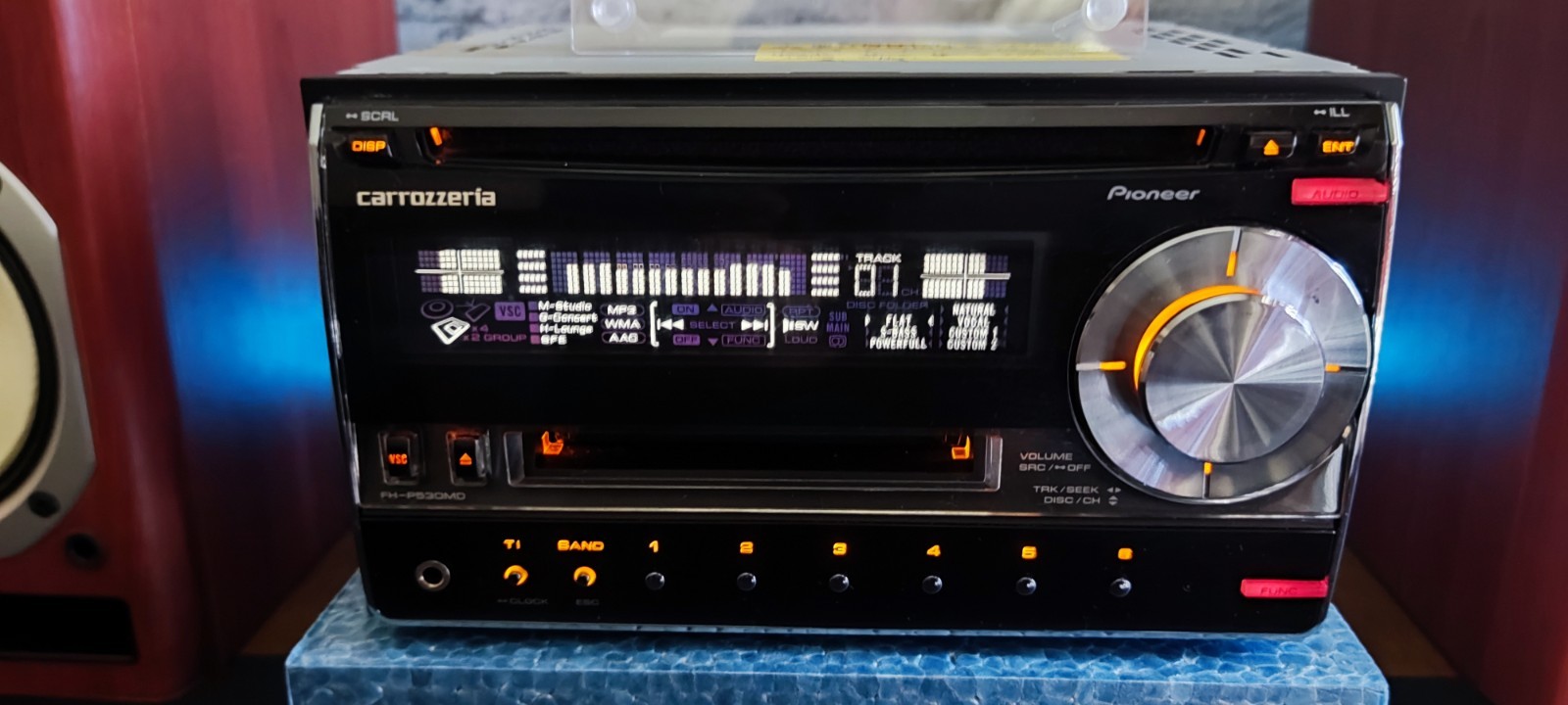 Pioneer Carrozzeria FH-P530MD 2DIN CD MD AUX MP3 WMA JDM Stereo Tested
